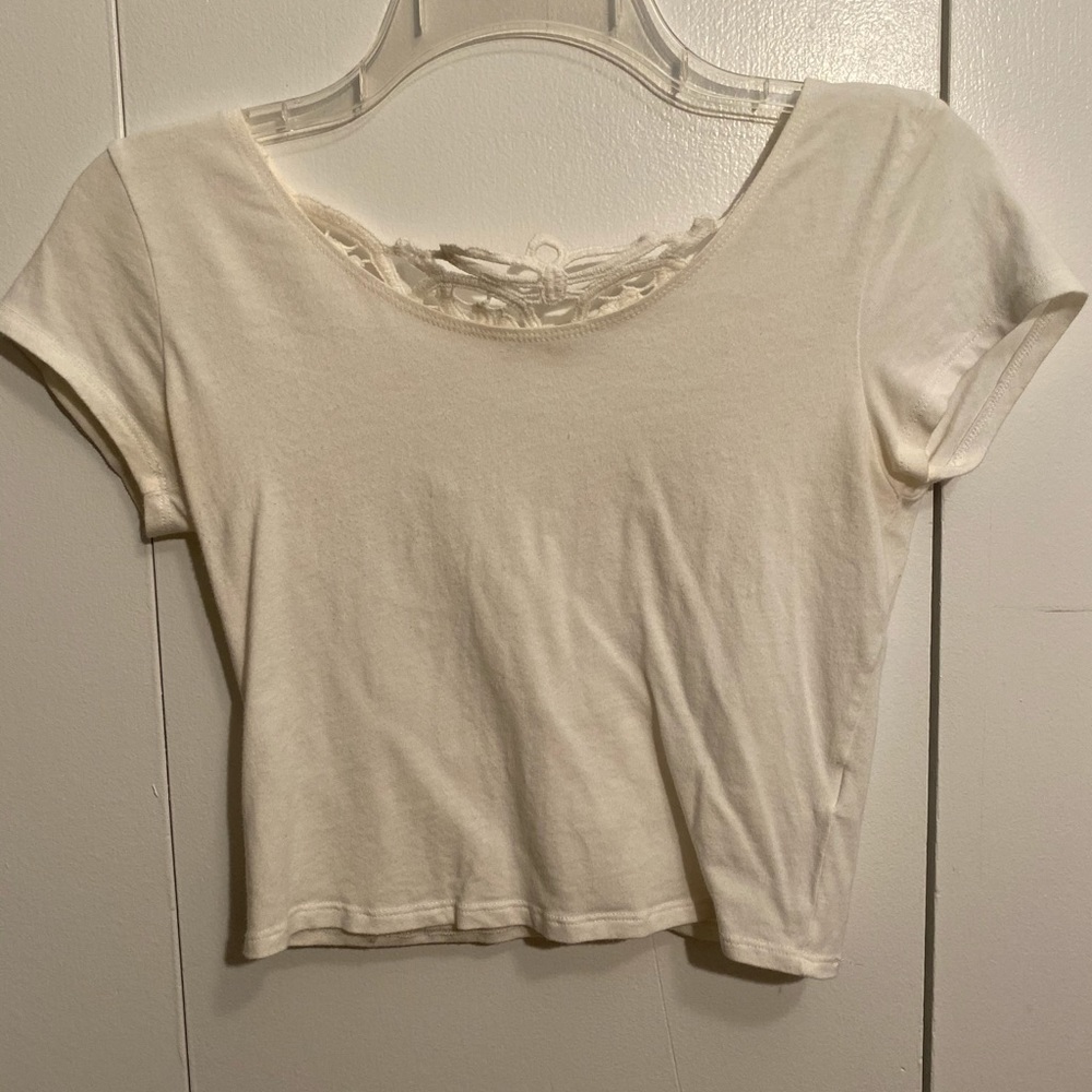 white crop top with back detailing